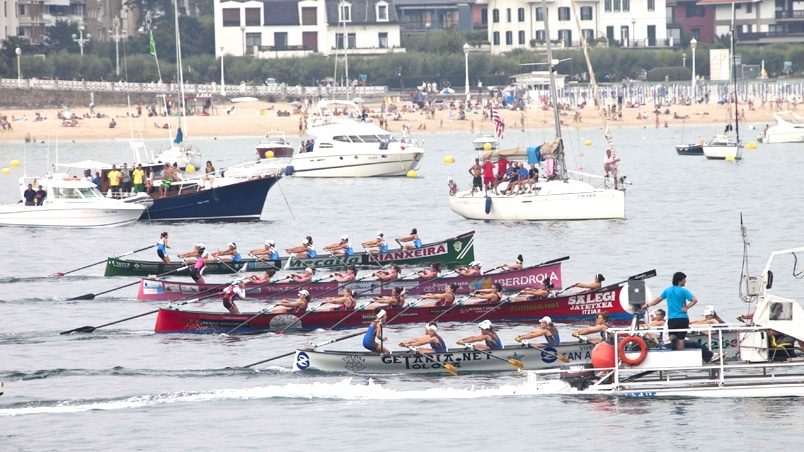 salida de traineras, regatas de la concha, donostia