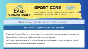 sport core, resumen semanal