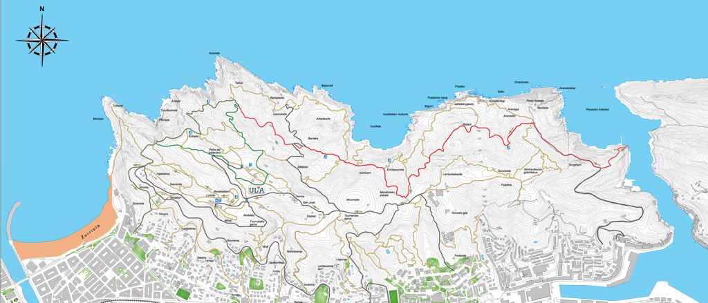 red de caminos de Ulia